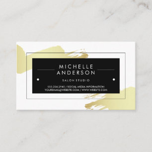 Black Frame / Modern Brushed Business Card