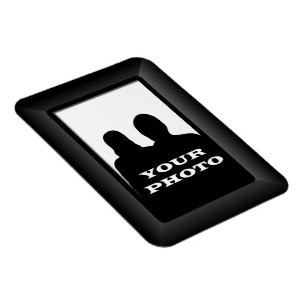 Black Frame Your Photo Premium Magnet Template
