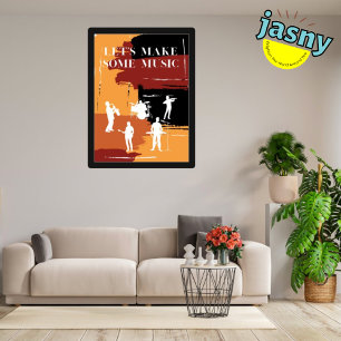 Black Framed Let’s Make Some Music Graphic Poster