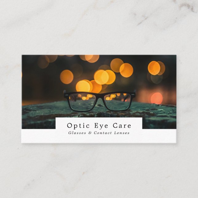 Black Frames, Optician, Technical Practitioner Business Card (Front)