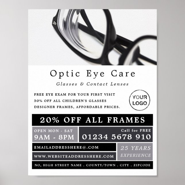 Black Frames, Optician, Technical Practitioner Poster (Front)
