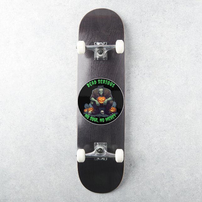 🖤 Black Frankenstein Halloween Sticker 💀🎃 (Skateboard)