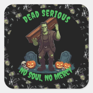 🖤 Black Frankenstein Halloween Sticker 💀🎃