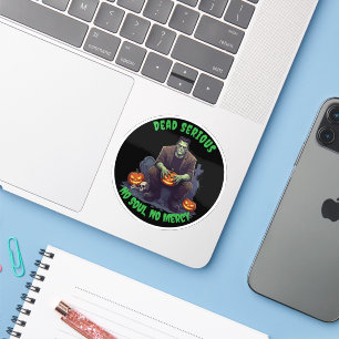 🖤 Black Frankenstein Halloween Sticker 💀🎃