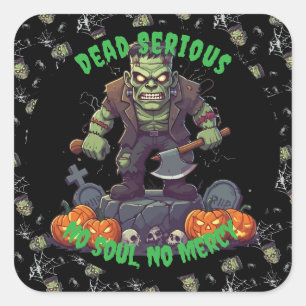 🖤 Black Frankenstein Halloween Sticker 💀🎃