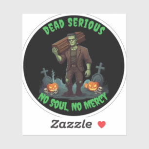 🖤 Black Frankenstein Halloween Sticker 💀🎃