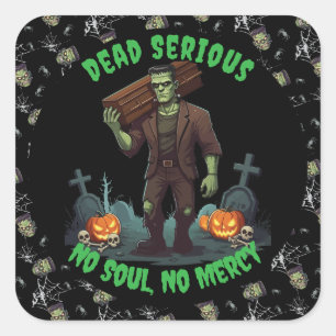 🖤 Black Frankenstein Halloween Sticker 💀🎃