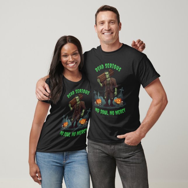 🖤 Black Frankenstein Halloween Tee 💀⚡ (Unisex)