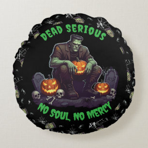🖤 Black Frankenstein Throw Pillow 💀🛋️
