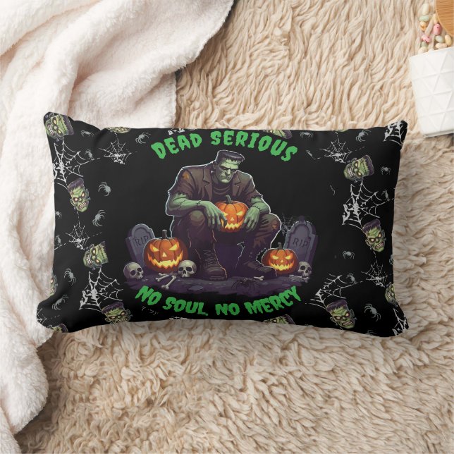 🖤 Black Frankenstein Throw Pillow 💀🛋️ (Blanket)