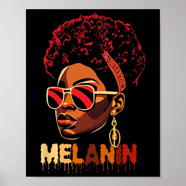 Black Freedom Juneteenth Black Pride Melanin Queen Poster (Front)