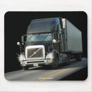 BLACK FREIGHT TRUCK LORRY DRIVERS Mousepad