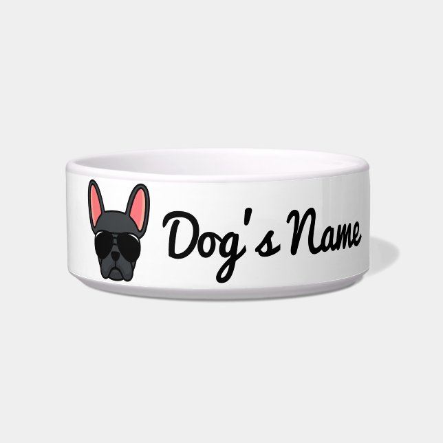 Black French Bulldog Bowl (Front)