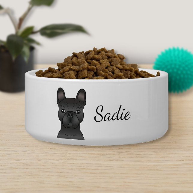 Black French Bulldog / Frenchie Cartoon Dog & Name (Creator Uploaded)