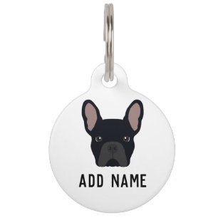 Black French Bulldog Pet Tag