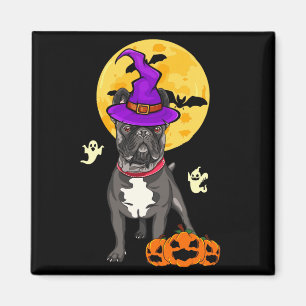 Black French Bulldog Witch Halloween Costume Dog Magnet