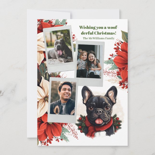 Black French Bulldog Wonderland Holiday Family (Front)