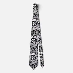 Black French Lace Tie