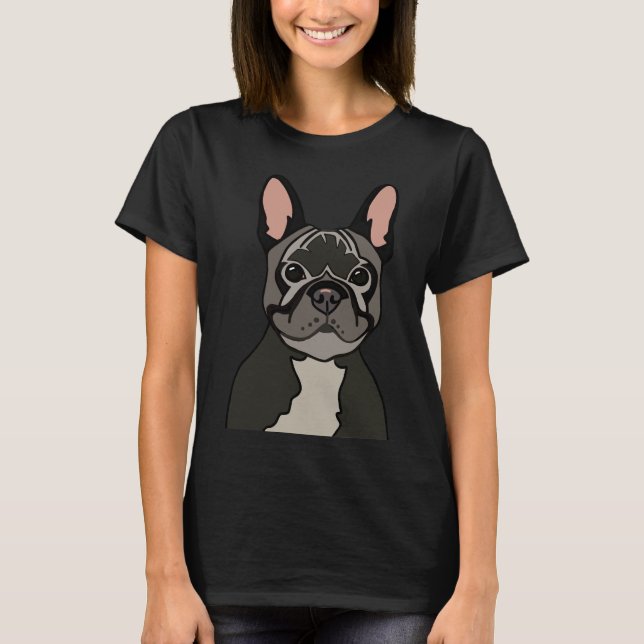 Black Frenchie T-Shirt (Front)