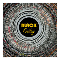 Black Friday advert with original spin art