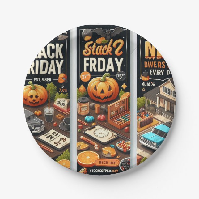 "Black Friday Bonanza" Paper Plate (Front)