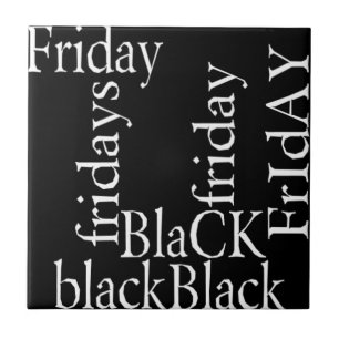 Black Friday Design Ceramic Tile