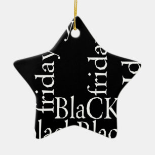 Black Friday Design Ceramic Tree Decoration