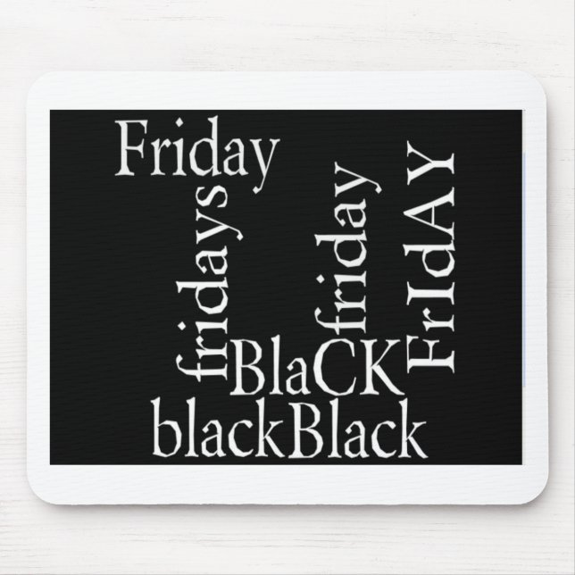 Black Friday Design Mouse Pad (Front)
