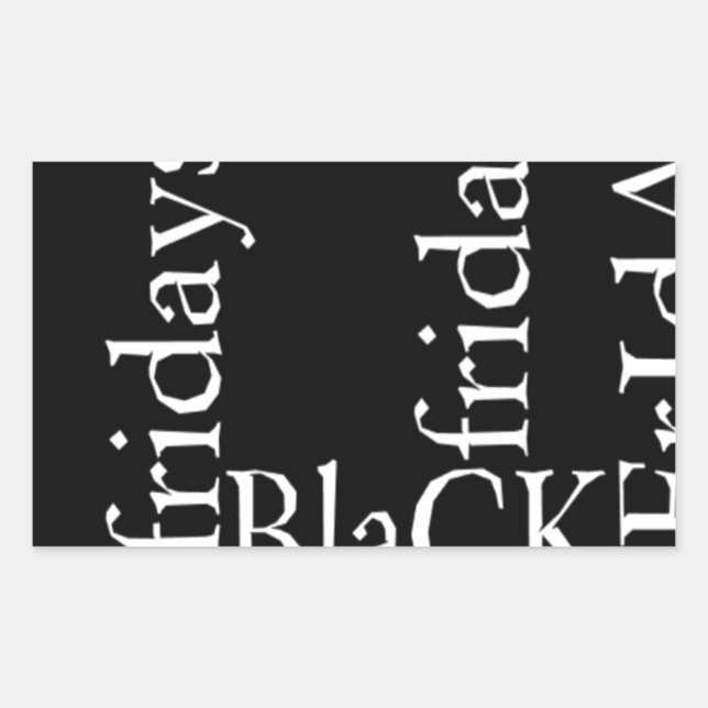 Black Friday Design Rectangular Sticker (Front)