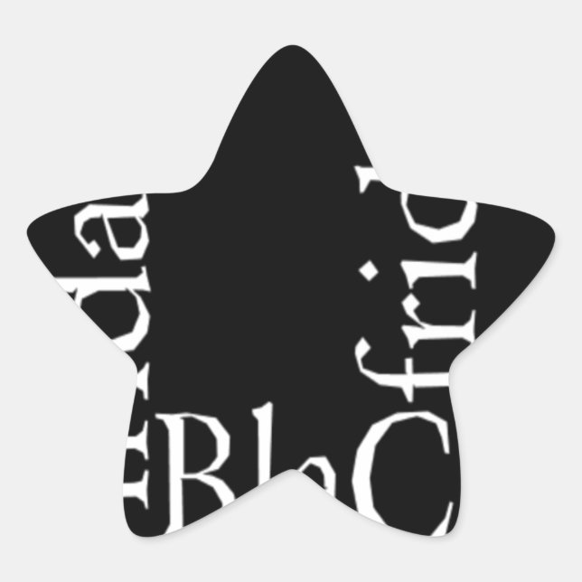 Black Friday Design Star Sticker (Front)