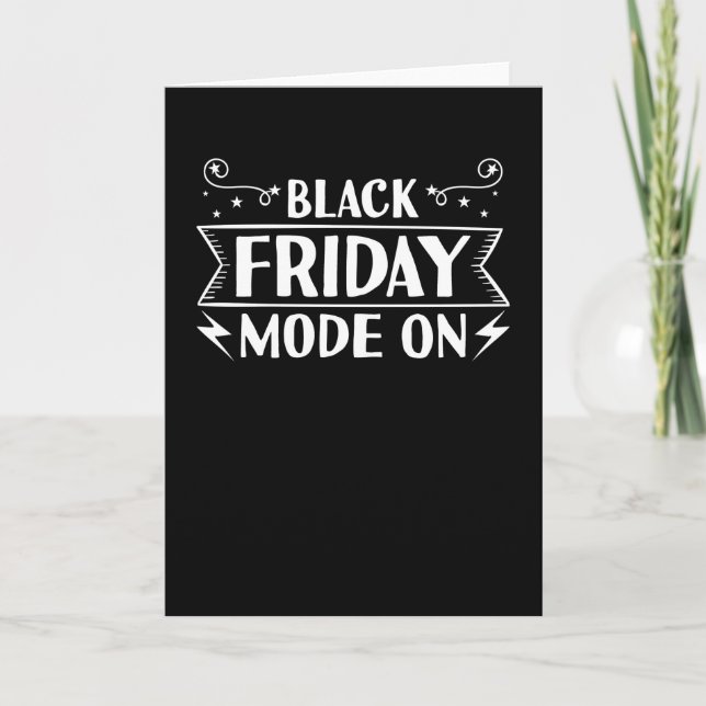 Black Friday Mode On Deal Shopping Card (Front)