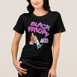 Black Friday Sale Bold Women's Black T-Shirt Tri-Blend Shirt