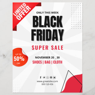 Black Friday Sale Flyer, Business Sale Poster Flyer
