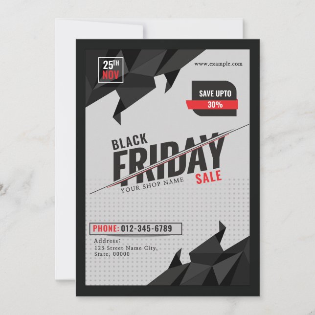 Black Friday Sale Flyer Template (Front)