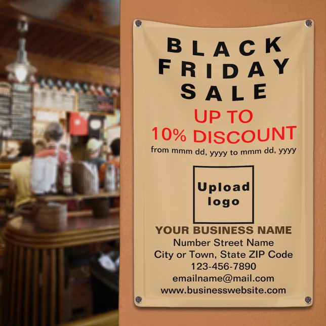 Black Friday Sale on Light Brown Banner (Black Friday Sale on light brown banner)