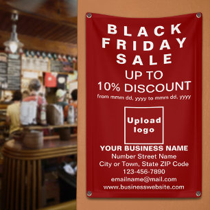 Black Friday Sale on Red Banner