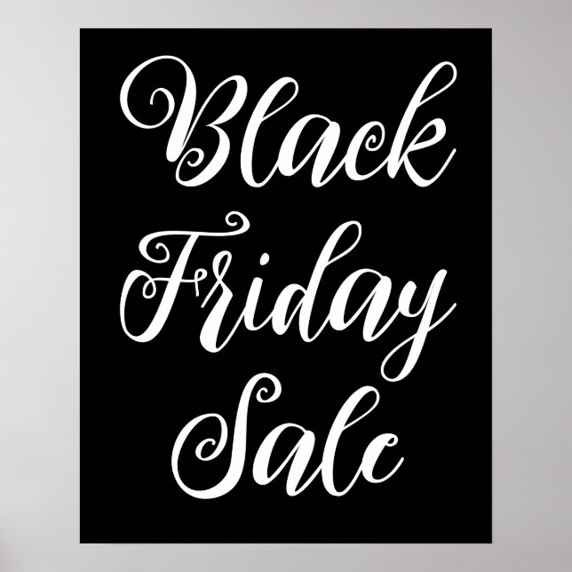 Black Friday Sale Sign, Retail Store Sale Poster (Front)