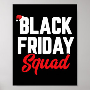 Black friday squad shopping team family funny chri poster