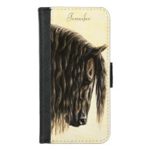 Black Friesian Draught Horse