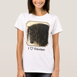 Black Friesian Draught Horse T-Shirt
