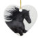 Black Friesian Runs Horse Christmas Ornament
