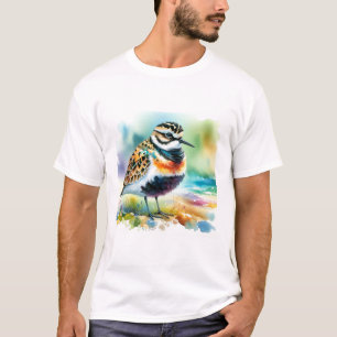 Black Fronted Dotterel 120924AREF148 - Watercolor T-Shirt