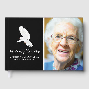 Black Funeral Condolence   Photo Remembrance Guest Book