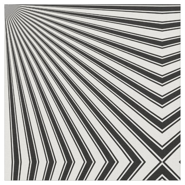 Black Funky Sun Rays Background Fabric (Close Up)