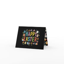 Black Funny Easter Greetings Card