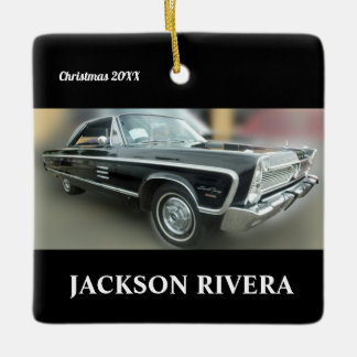 Black Fury Classic Car  Ceramic Ornament
