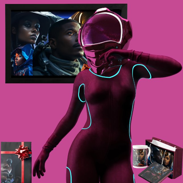 Black Future Poster Large Gift Bag (Get the full "Black Future" collection at  https://bit.ly/BlackFutureZazzle)