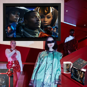 Black Future Poster Wrapping Paper