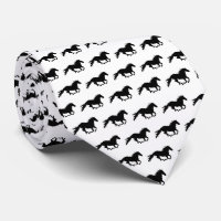 Black Galloping Horse | White