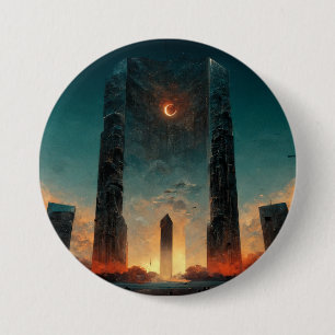 Black Gate Fantasy Sci-Fi Art 7.5 Cm Round Badge